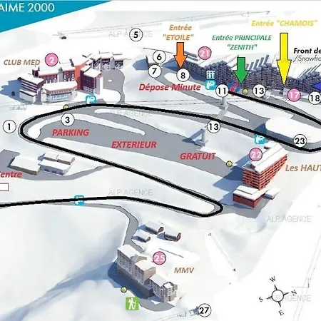 Aime 2000 - 3 Pieces 6 Pers - Aime 2000 - Q35a2 - Plagne Aime 2000 Mae-6804 La Plagne